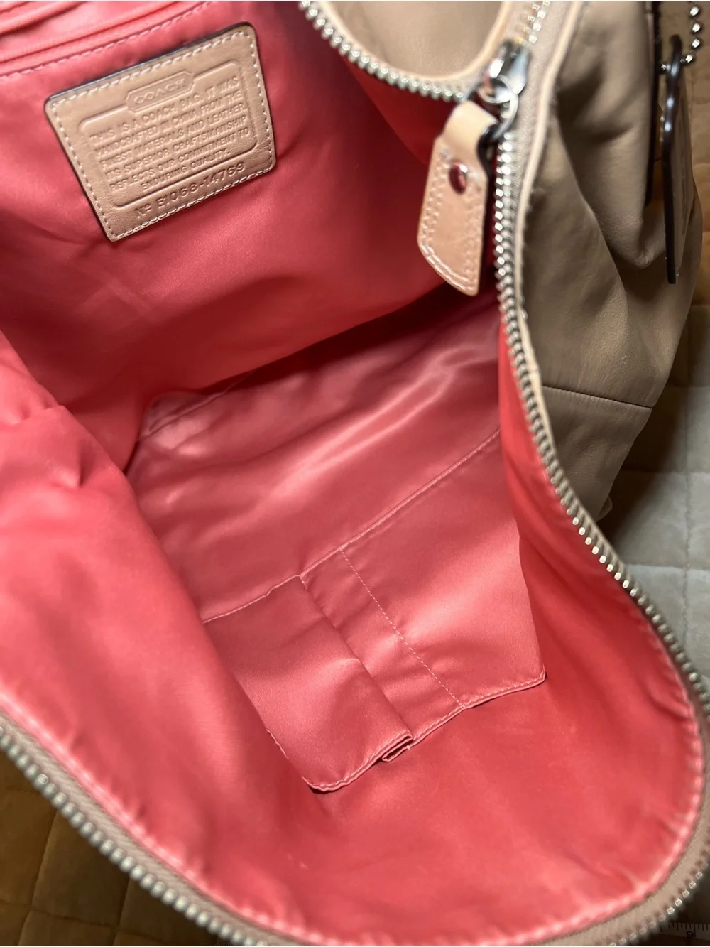 COACH Kristin Large Leather Slouch Hobo Convertible Crossbody Bag 14769